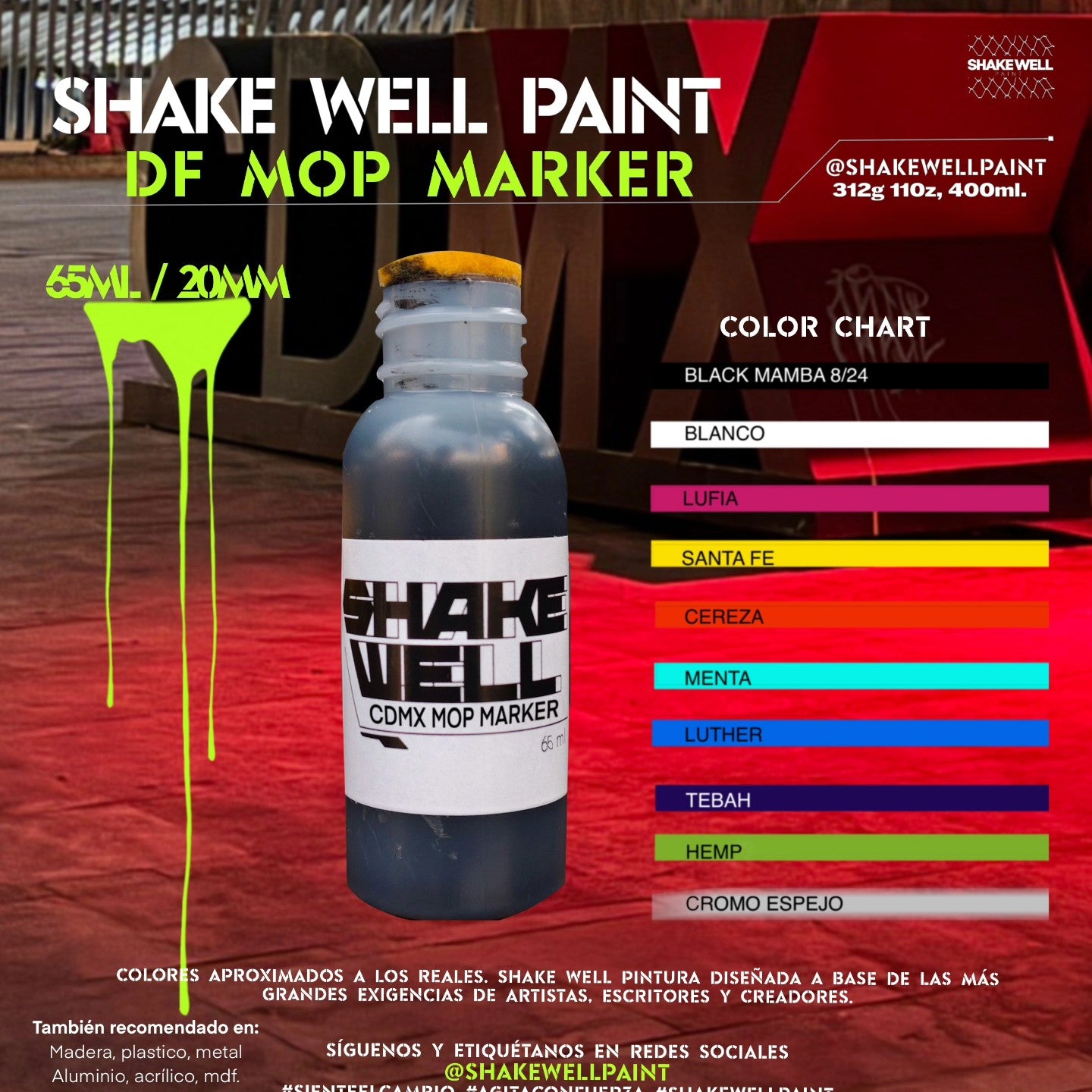 CDMX Mop Marker Shakewell 20 mm