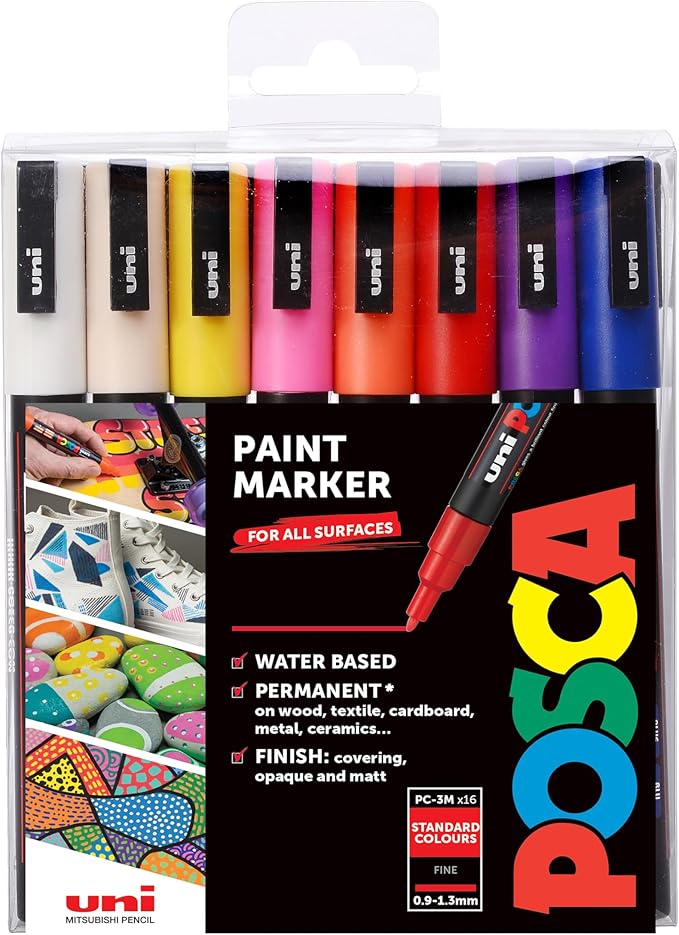 Marcadores Posca PC-3M Cartera de 16 piezas