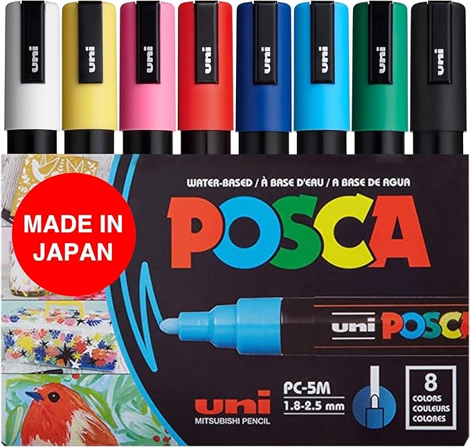 Marcadores Posca PC-5M Cartera de 8 piezas