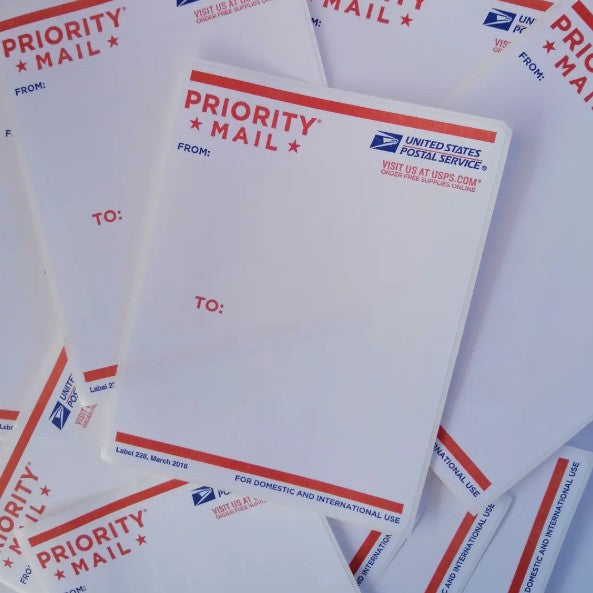 USPS Priority Mail Stickers - 3 Piezas