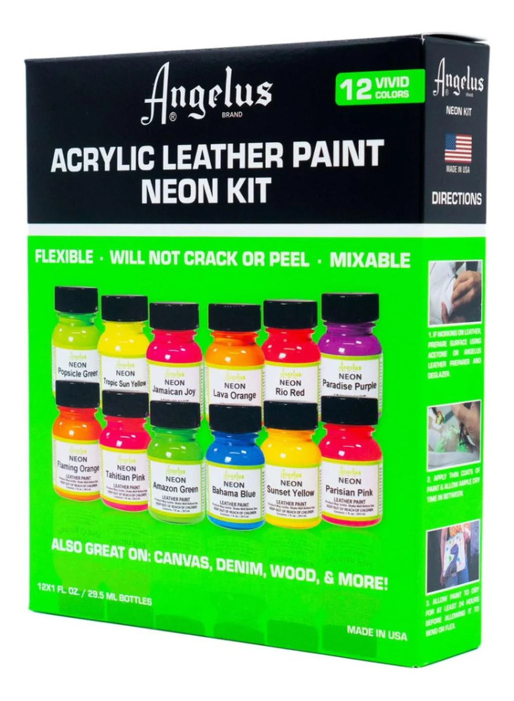 Set de pinturas acrílicas Angelus Neón