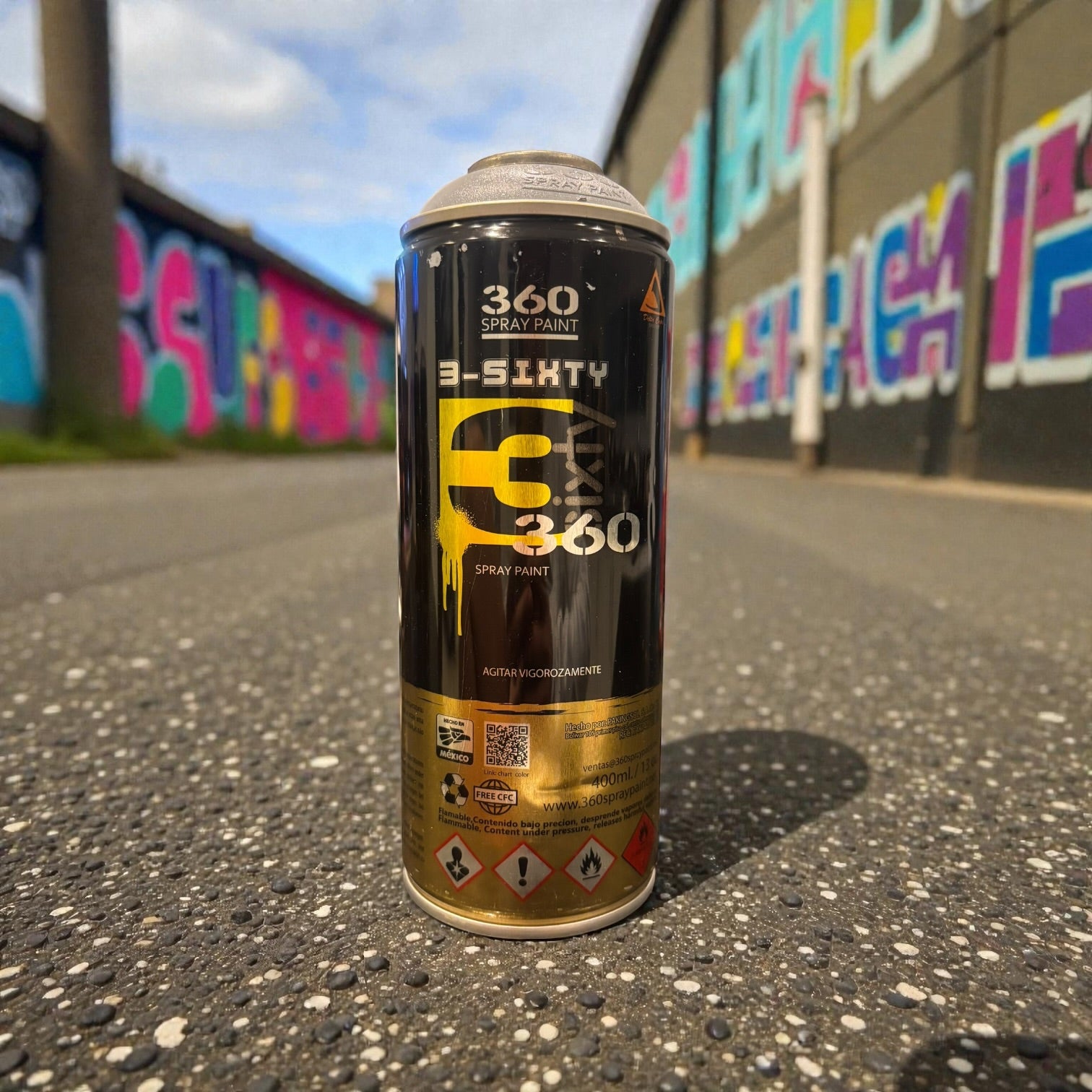 Aerosol 360 Brillante - Blanco, Negro, Grises y Café