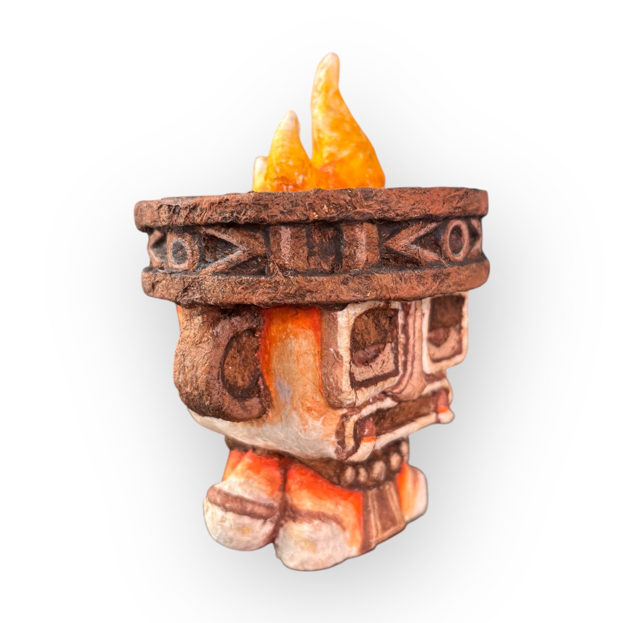 Treceanfibio | Huehueteotl Custom 15 cm - Papel Amate Artesanal