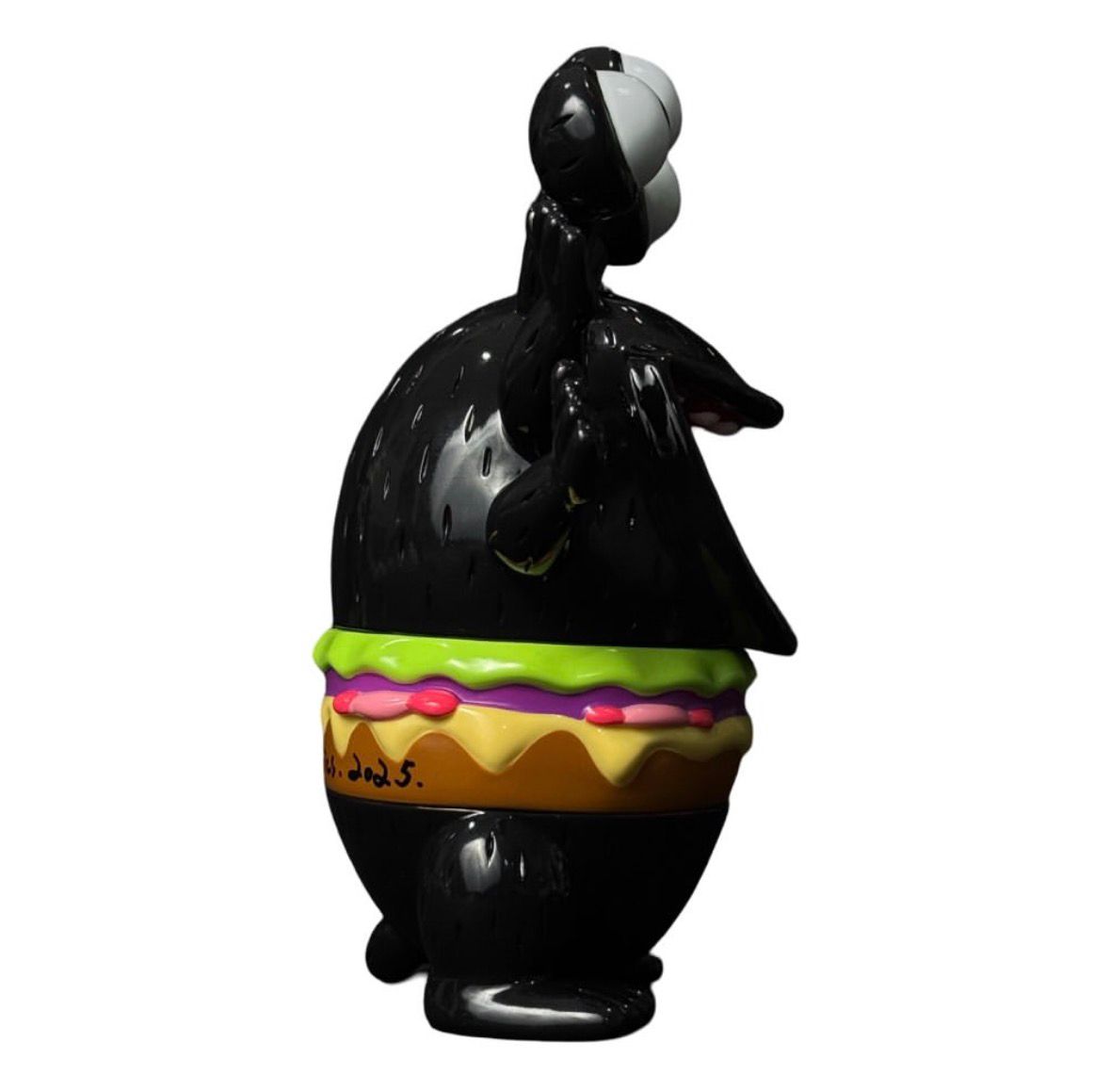 Black Burger Monster 6.5" Figure by Robin Tang Antics