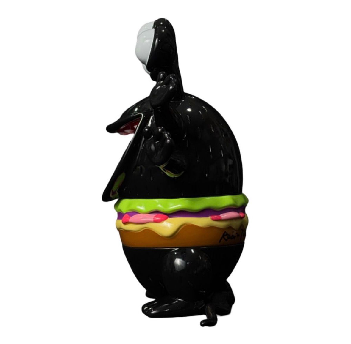 Black Burger Monster 6.5" Figure by Robin Tang Antics
