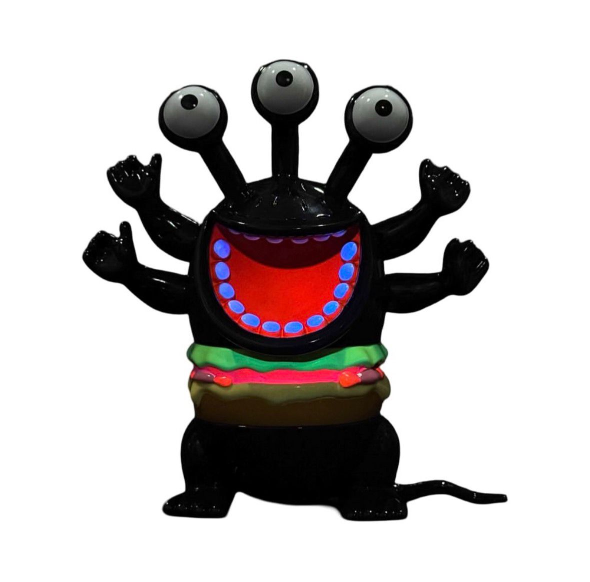 Black Burger Monster 6.5" Figure by Robin Tang Antics