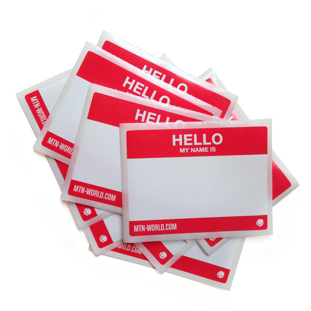 Montana Hello My Name Is Stickers – Pack 3 Colores Surtidos