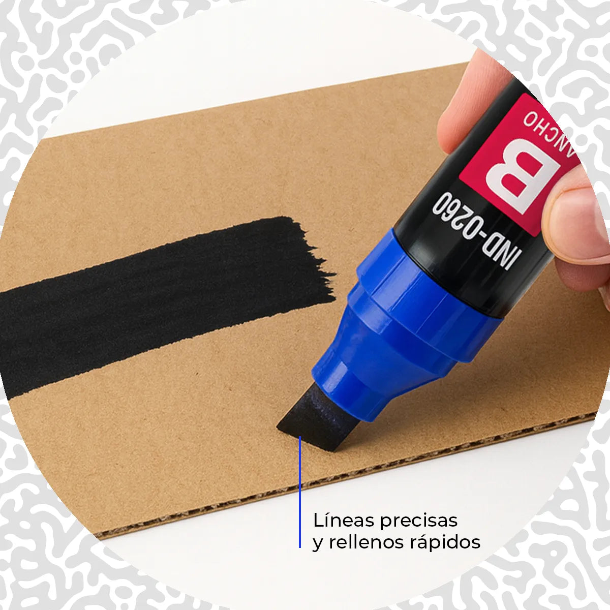 Marcador permanente Indra super jumbo recargable – Azul