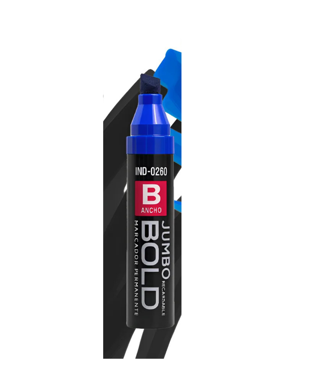 Marcador permanente Indra super jumbo recargable – Azul