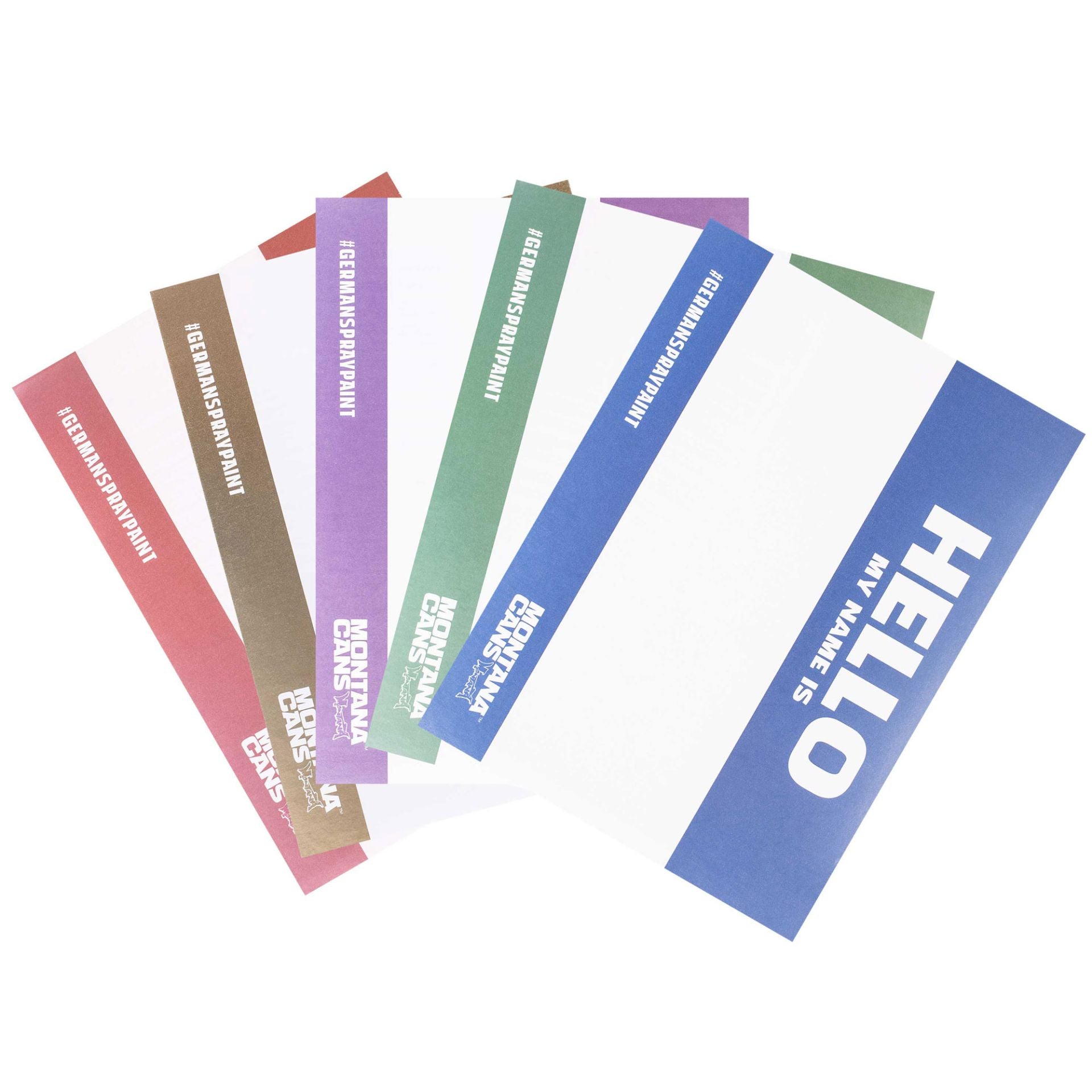 Montana Hello My Name Is Stickers – Pack 3 Colores Surtidos